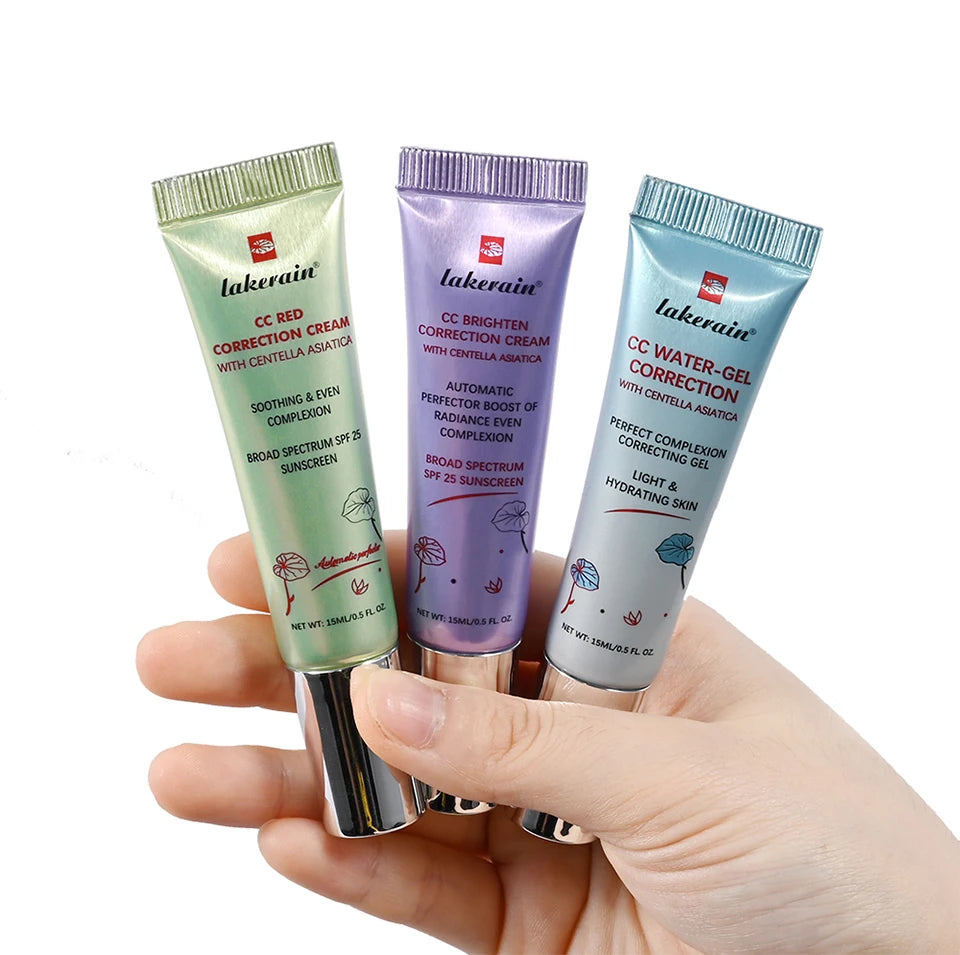 45ml Color Correcting CC Cream Moisturizing Waterproof Sweat-proof Makeup Before Concealer Lasting Women Makeup Change CC Cream