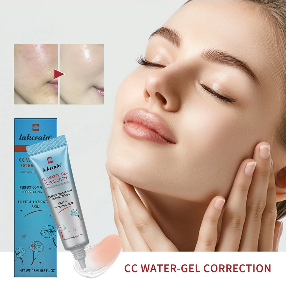 45ml Color Correcting CC Cream Moisturizing Waterproof Sweat-proof Makeup Before Concealer Lasting Women Makeup Change CC Cream