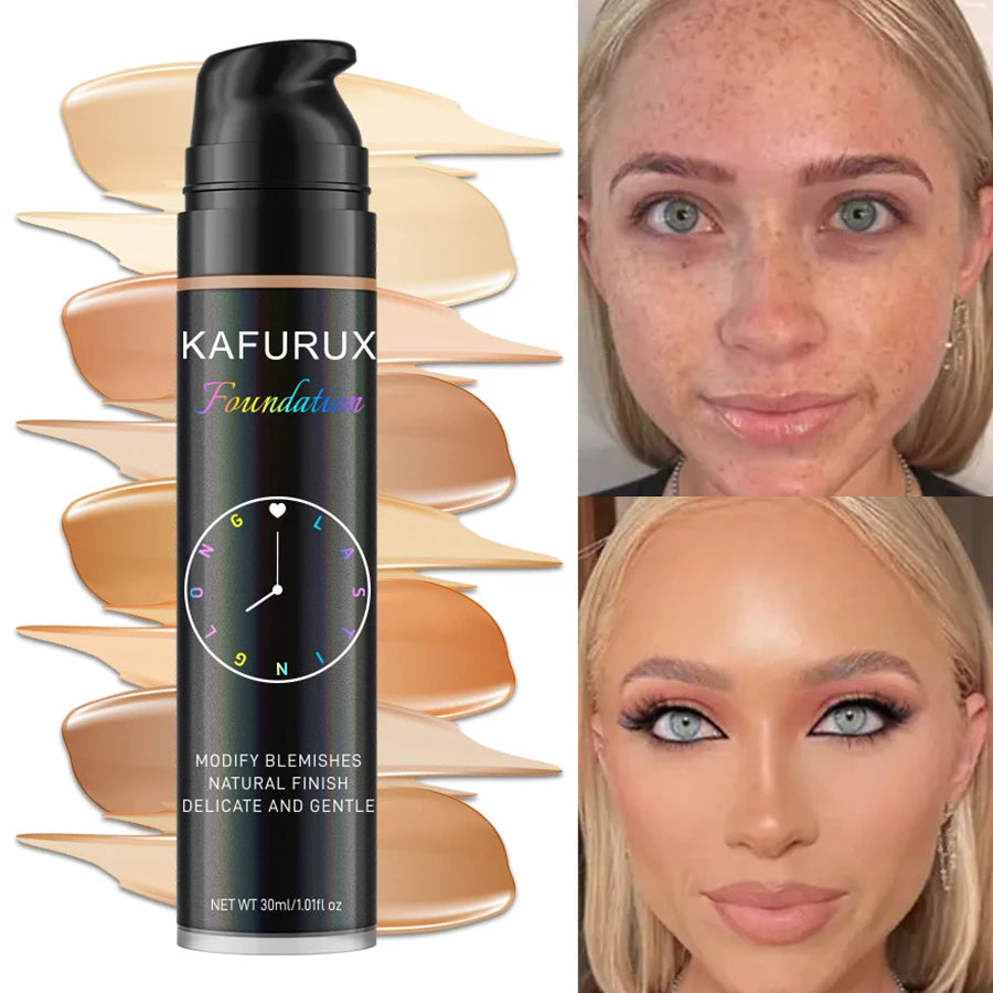 8 colors Liquid Foundation Effective Concealer Waterproof Sweat-resistant Make-Up