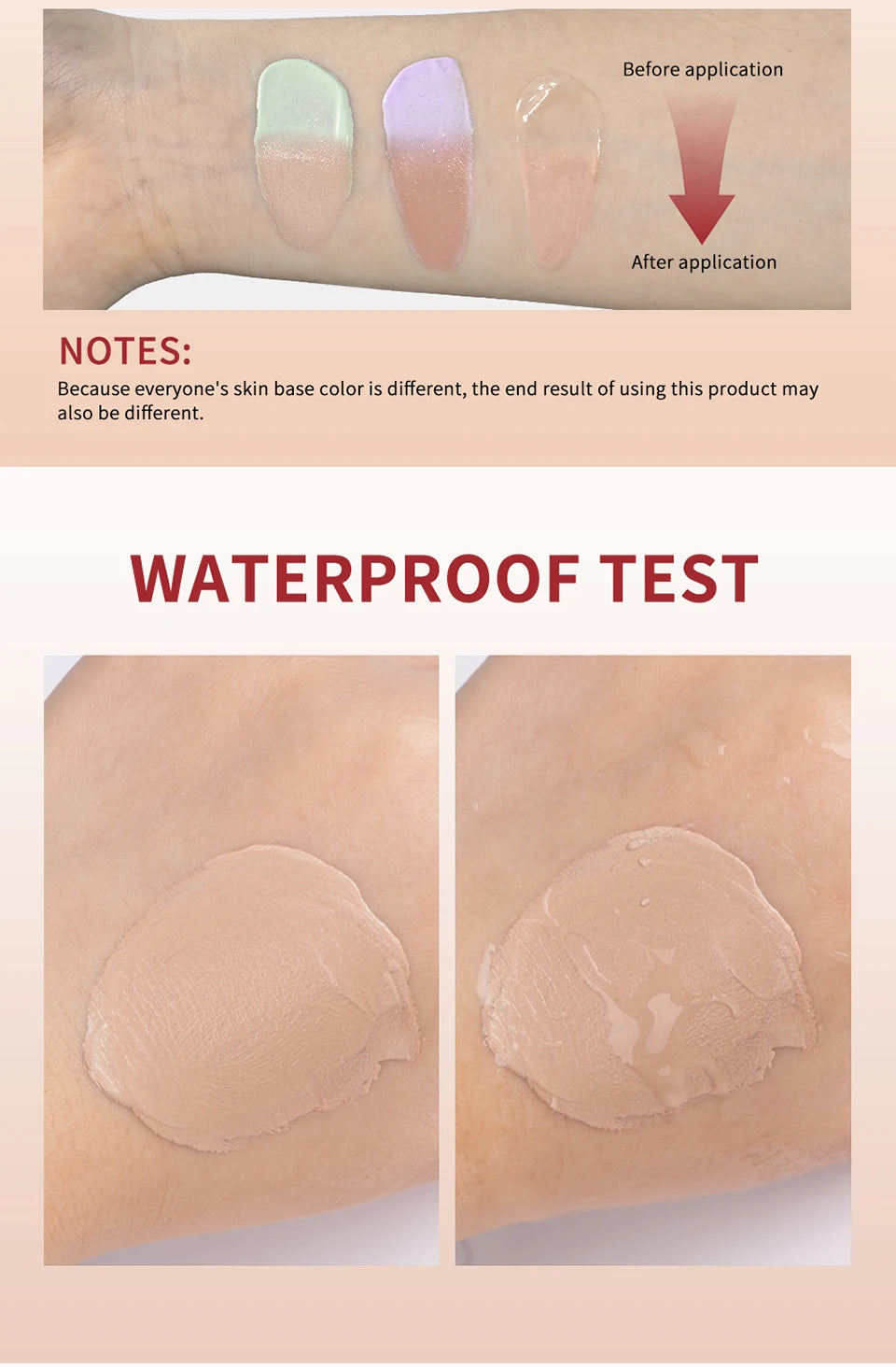 45ml Color Correcting CC Cream Moisturizing Waterproof Sweat-proof Makeup Before Concealer Lasting Women Makeup Change CC Cream